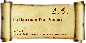 Leitersdorfer Veron névjegykártya